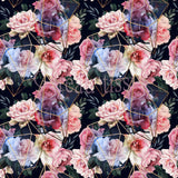 Fleurs géométrique foncé