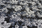 Fleur noir et navy ITY 127 cm