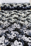 Fleur noir et navy ITY 127 cm