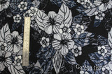 Fleur noir et navy ITY 127 cm